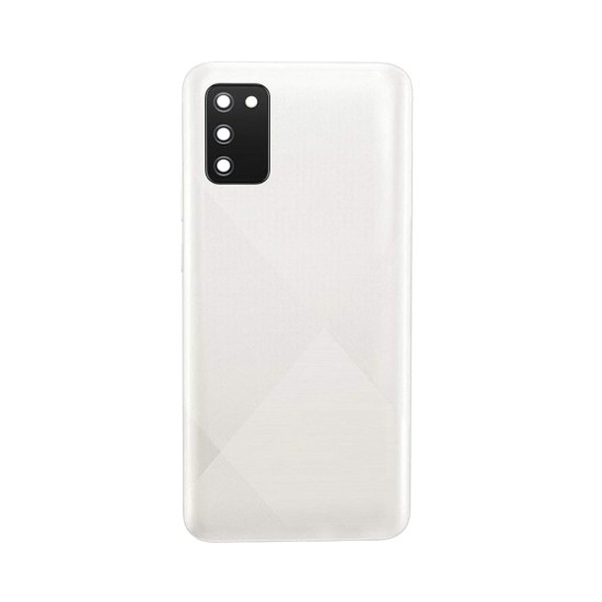 Tampa Traseira+Lente da Câmera Samsung Galaxy A02s/A025 Branco